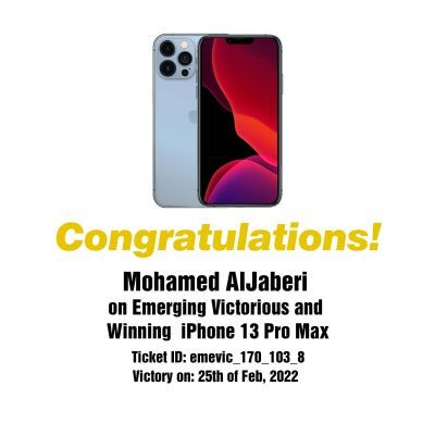 iPhone 13 Pro Max  Winner Announcement