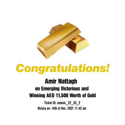 AED 11,500 Worth of Gold Winner Announcement