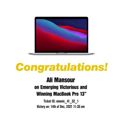 MacBook Pro 13" Winner Announcement