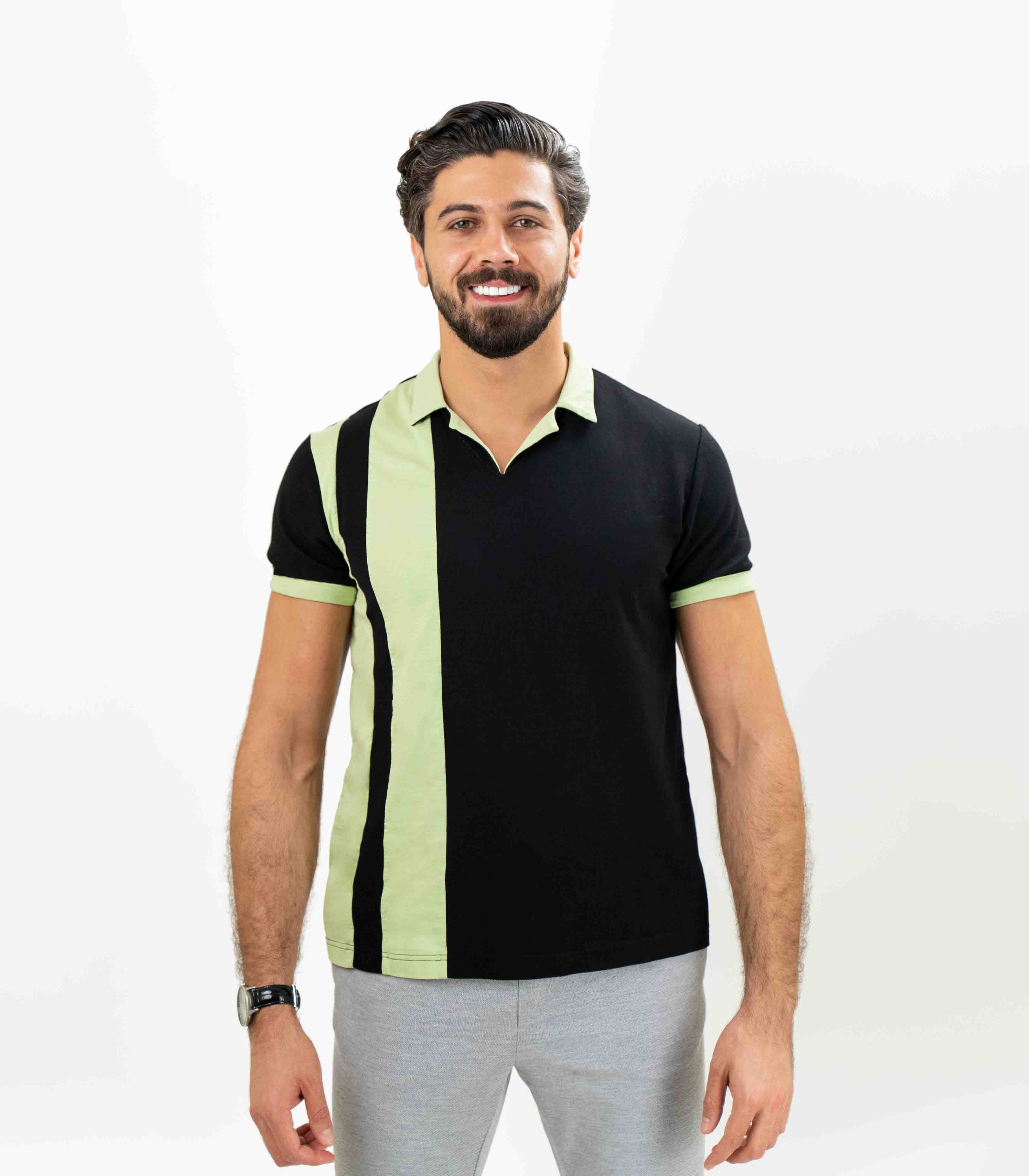 Black and Green Polo